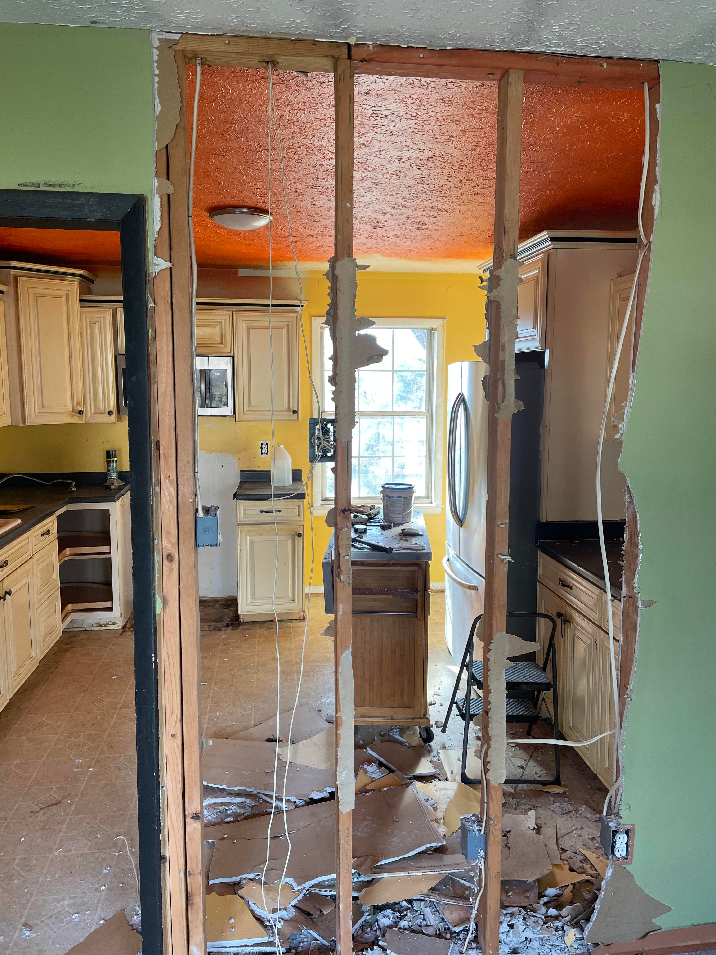 Home needing repairs - water damaged ceiling